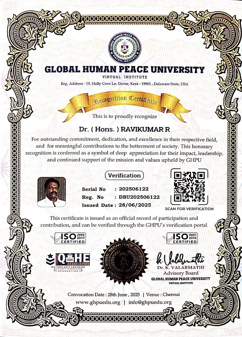 DOCTOR OF BUSINESS by Global Human Peace University